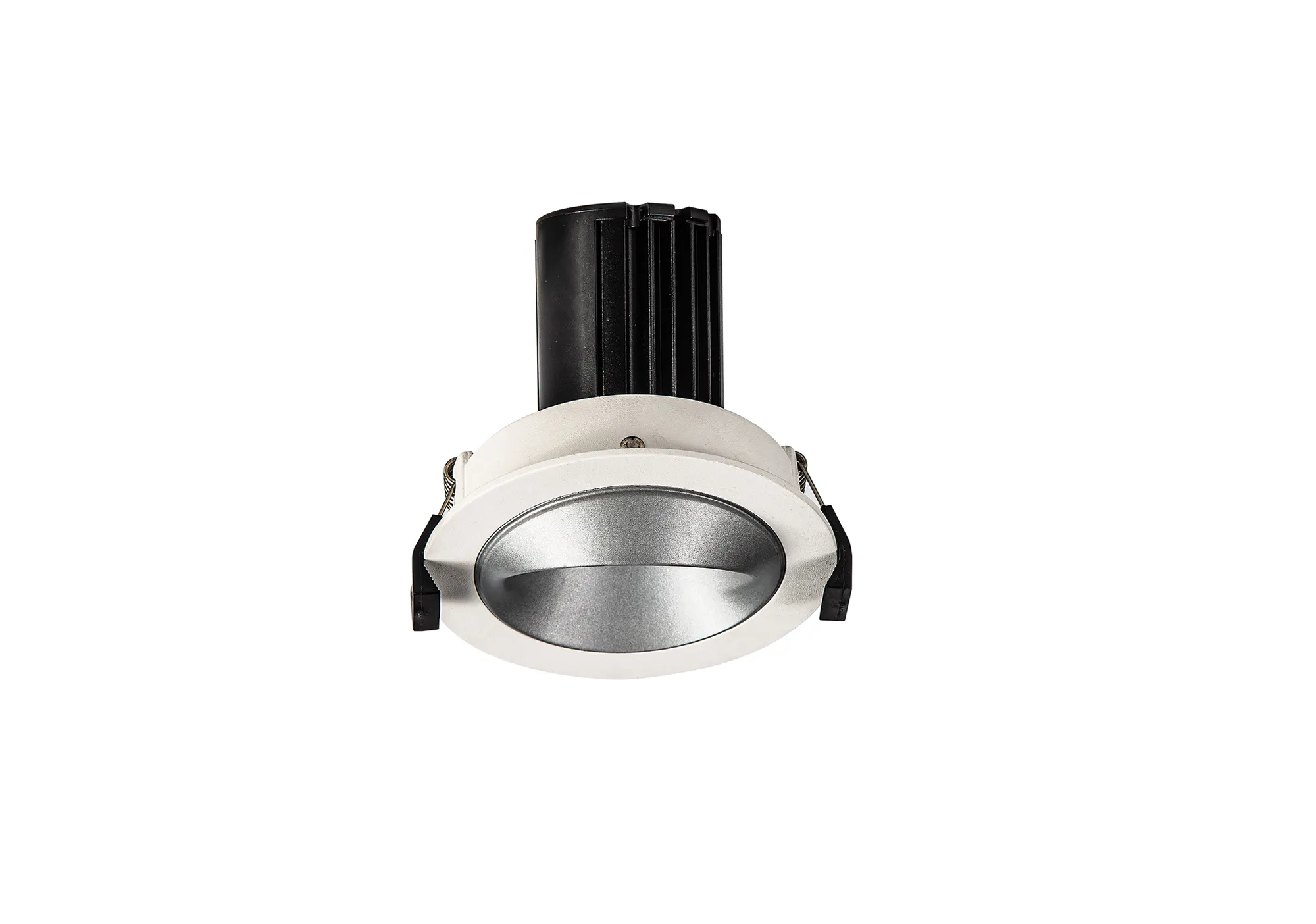 Bonia 10 Dimmable Tridonic 10W 631lm 2700K 36°, White/Silver 27° Angled Round Downlight , NO DRIVER REQUIRED, 5yrs Warranty DM201152  Dlux Bonia 10